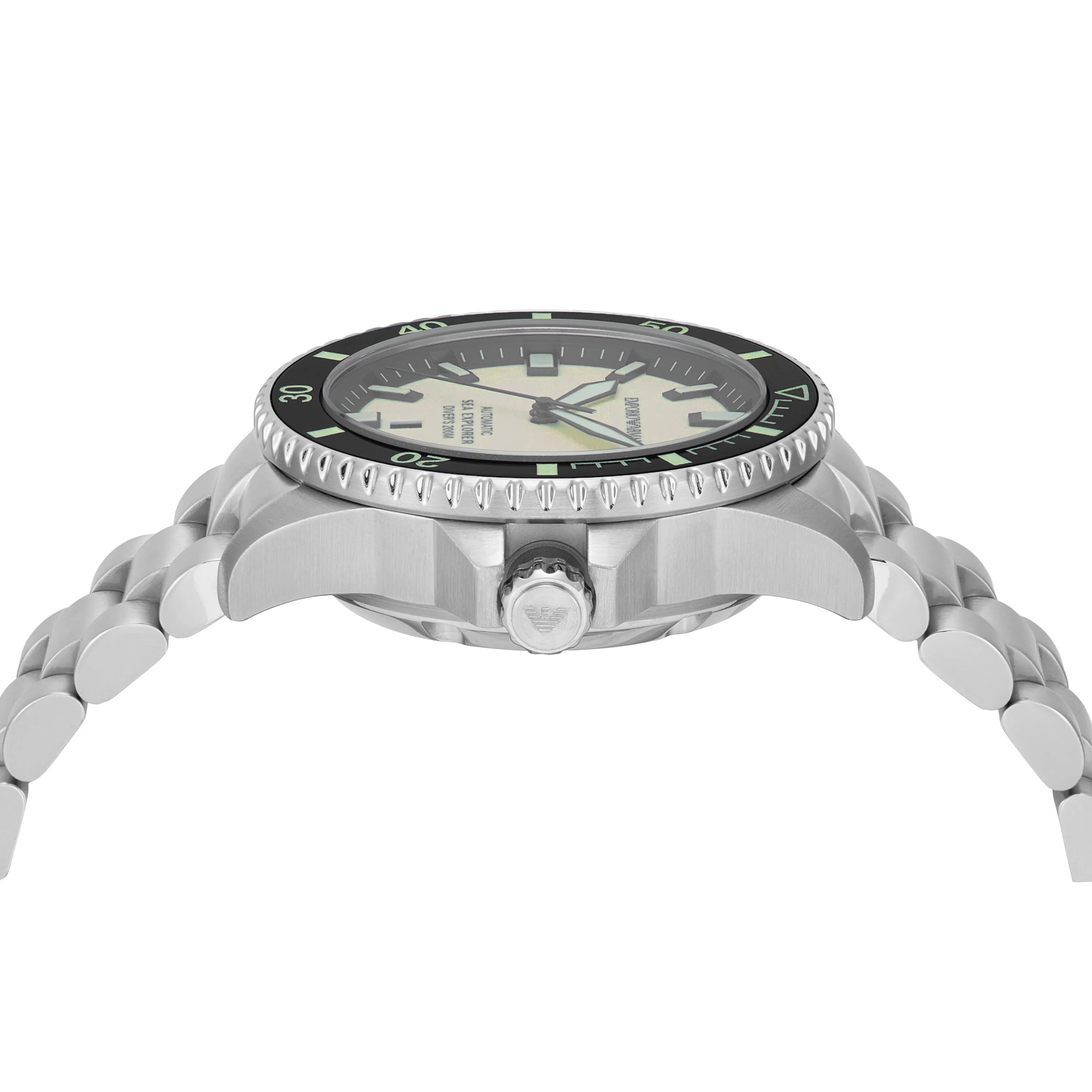 Emporio Armani Sea Explorer Automatic Silver Stainless Steel Watch AR60083