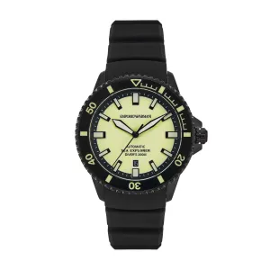 Emporio Armani Sea Explorer Black Silicone Strap Watch AR60085