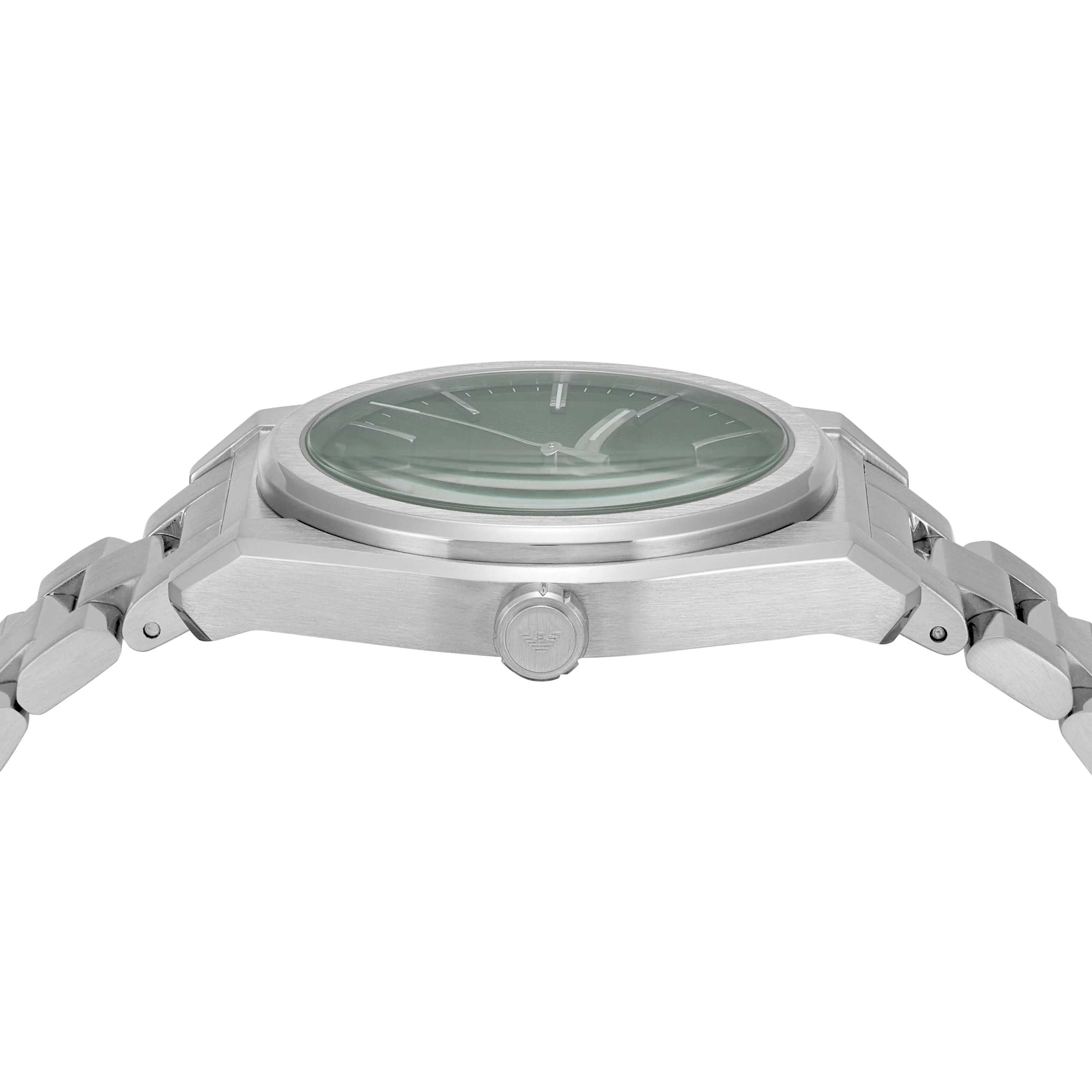 Emporio Armani Three-Hand Date Green Dial Stainless Steel Watch AR11621