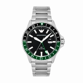 Emporio Armani Dual Time Stainless Steel Men's Watch AR11589