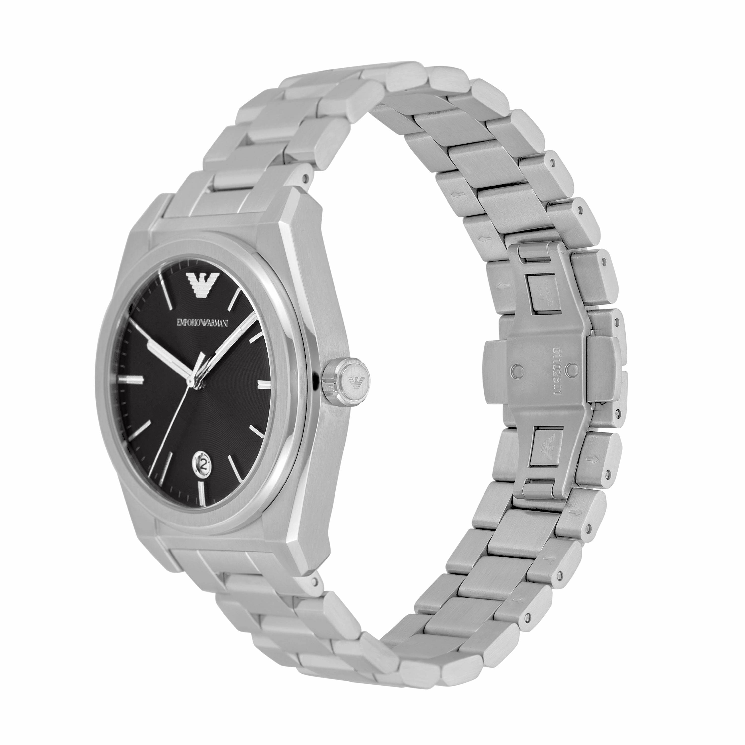 Emporio Armani Three-Hand Date Black Dial Stainless Steel AR11622