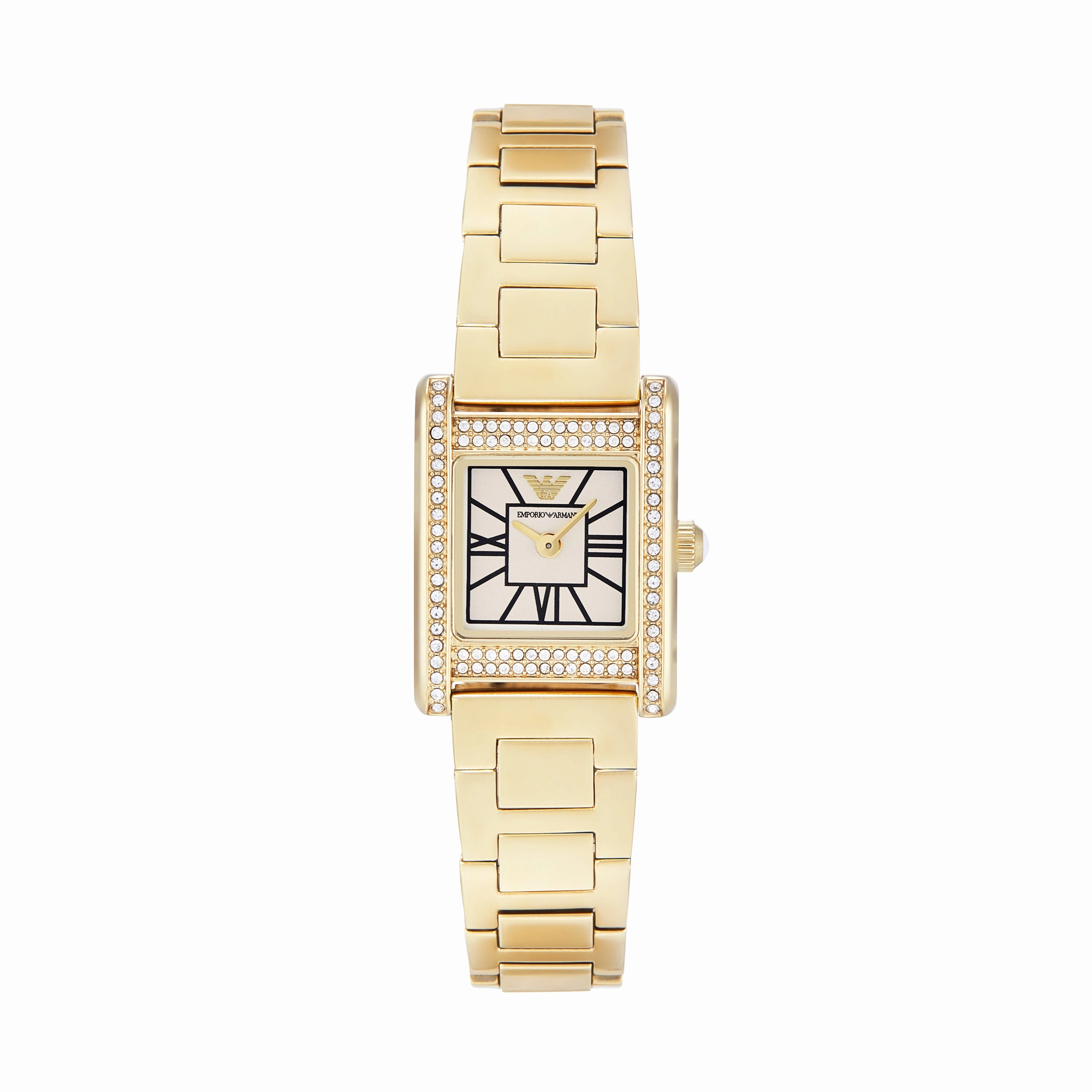 Emporio Armani Two-Hand Mother of Pearl Dial Gold Stainless Steel Watch AR11663