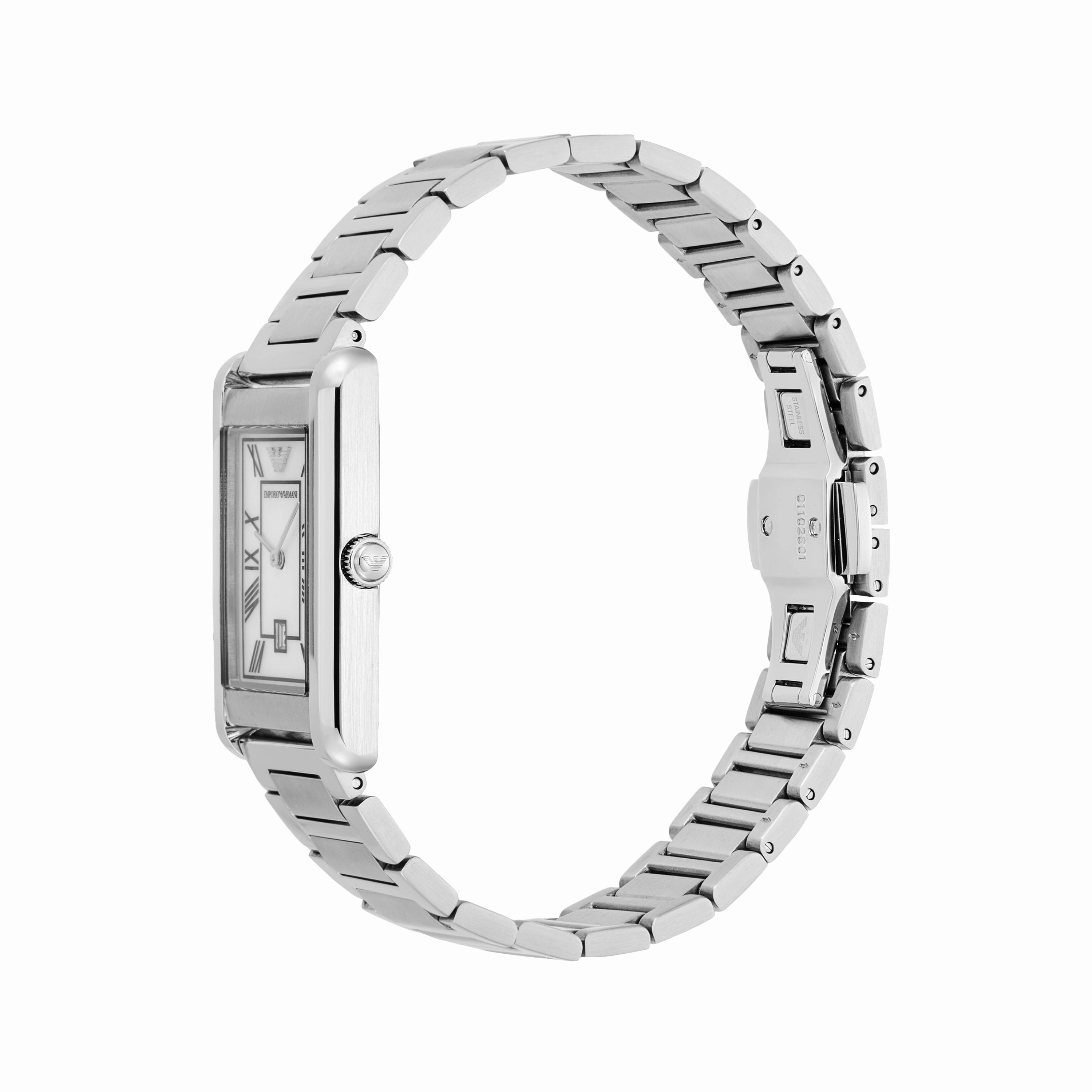 Emporio Armani Two-Hand Mother of Pearl Dial Stainless Steel Watch AR11664
