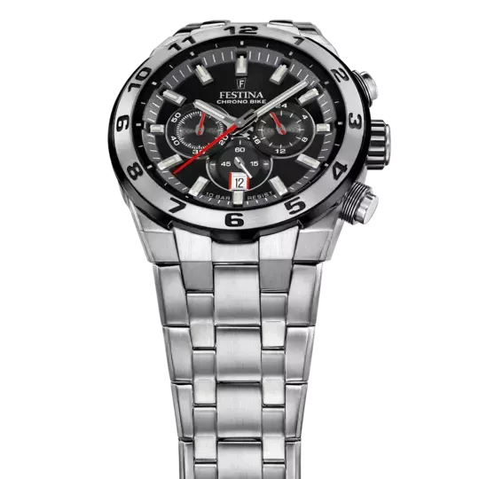 Festina Chrono Bike Black Dial Stainless Steel Strap Men's Watch F20670/6