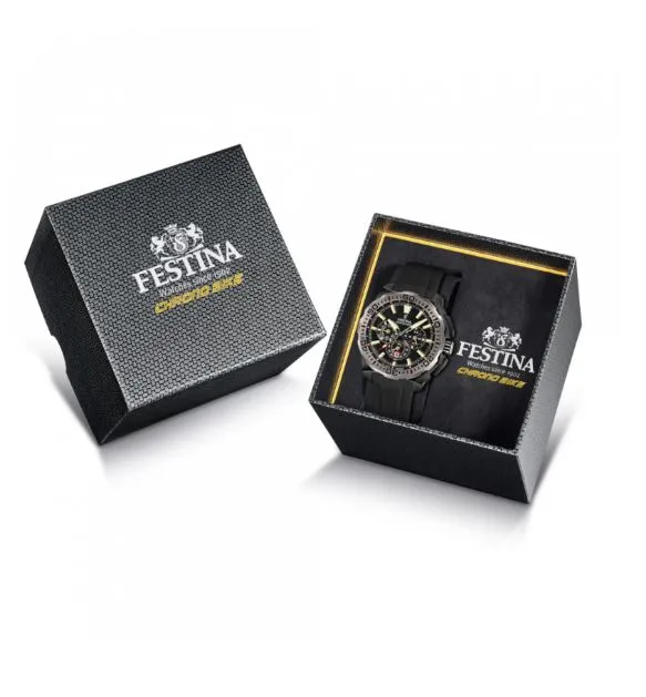 Festina Chrono Bike Black Rubber Strap Watch f20726/3