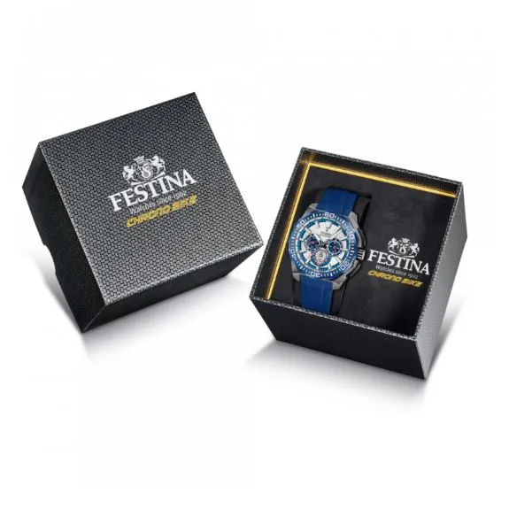 Festina Chrono Bike Blue Rubber Strap Watch F20725/4