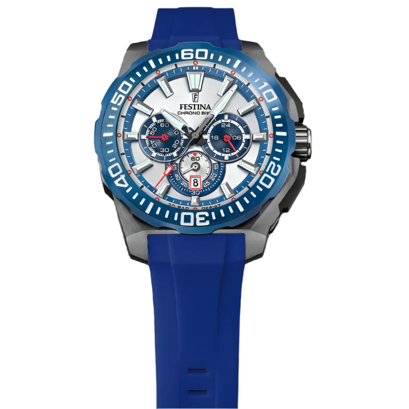 Festina Chrono Bike Blue Rubber Strap Watch F20725/4