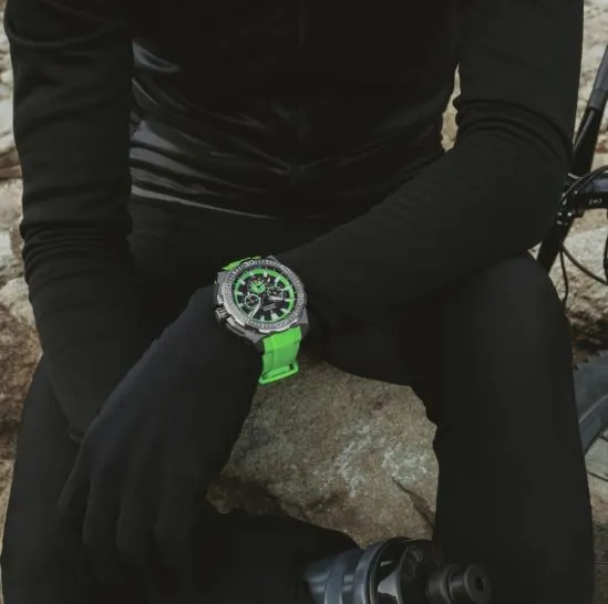 Festina Chrono Bike Green Rubber Strap Watch F20725/3