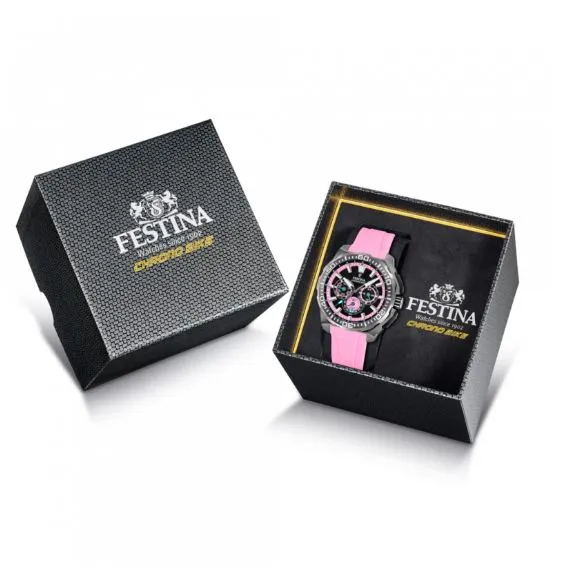 Festina Chrono Bike Pink Rubber Strap Watch f20725/2