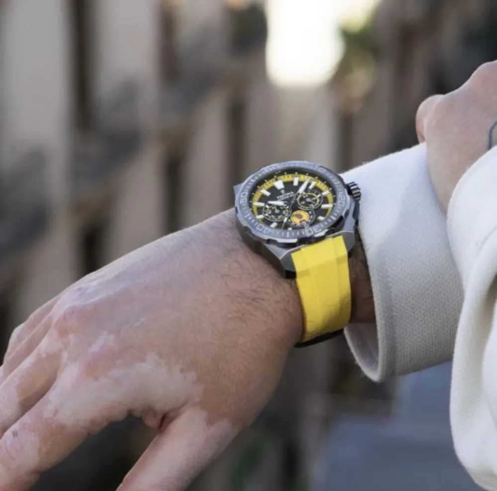 Festina Chrono Bike Yellow Rubber Strap Watch f20725/1