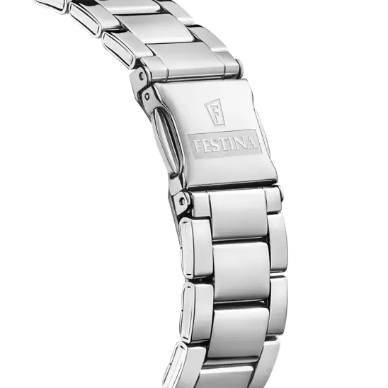 Festina F20622/B Elegance Collection: Stainless Steel Strap Watch with Red Dial
