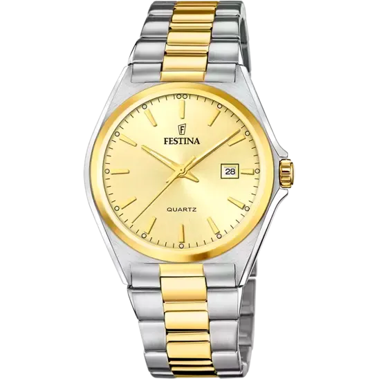 Festina Men's Elegance Stainless Steel Watch with Champagne Dial F20554/3