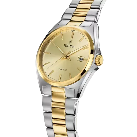Festina Men's Elegance Stainless Steel Watch with Champagne Dial F20554/3