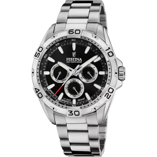 Festina Men's Stainless Steel Elegance Watch F20623/4 with Black Dial