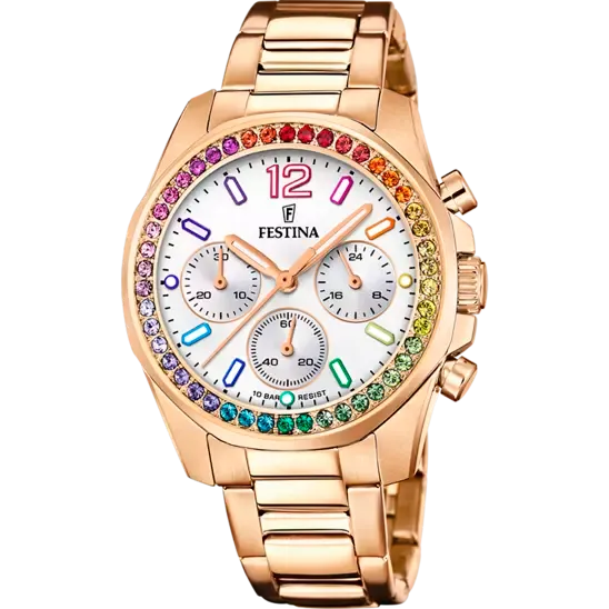 Festina Rainbow Silver Dial Stainless Steel Strap Women's Watch F20639/2
