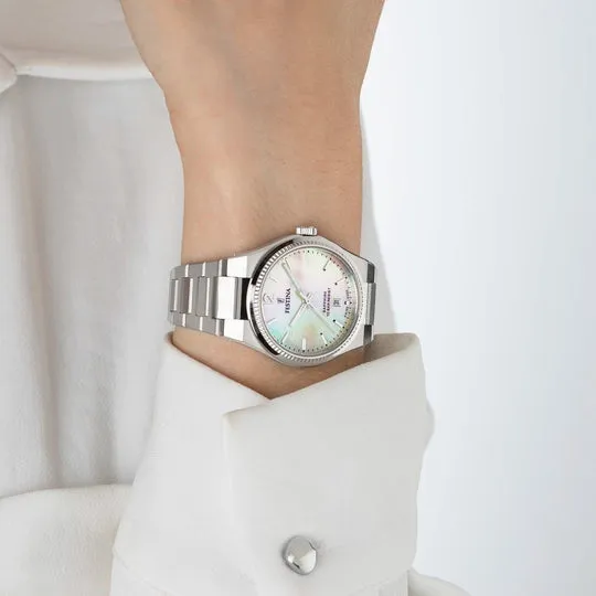 Festina Swiss Made Mother of Pearl Dial Stainless Steel Bracelet Women's Watch F20052/1