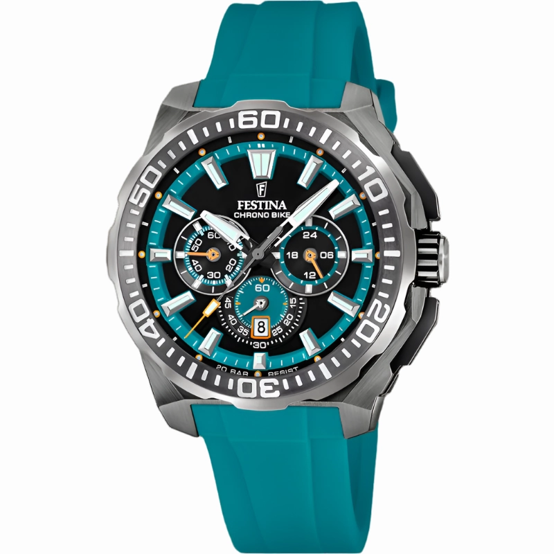 Festina Chrono Bike Blue Rubber Strap Watch f20725/6
