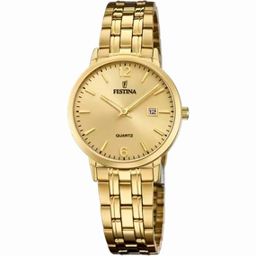 Festina Women's Elegance Gold Dial Stainless Steel Watch F20514/3