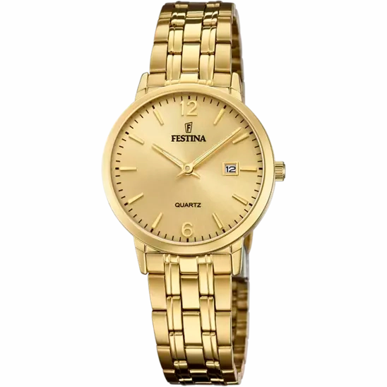 Festina Women's Elegance Gold Dial Stainless Steel Watch F20514/3