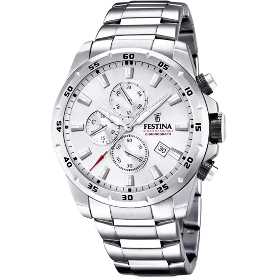 Festina's Men's Timeless Chronograph Stainless Steel Timepiece F20463/1 - Elegance and Functionality in One