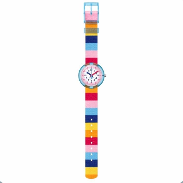 Flik Flak Stripy Pink Kids Watch FPNP113