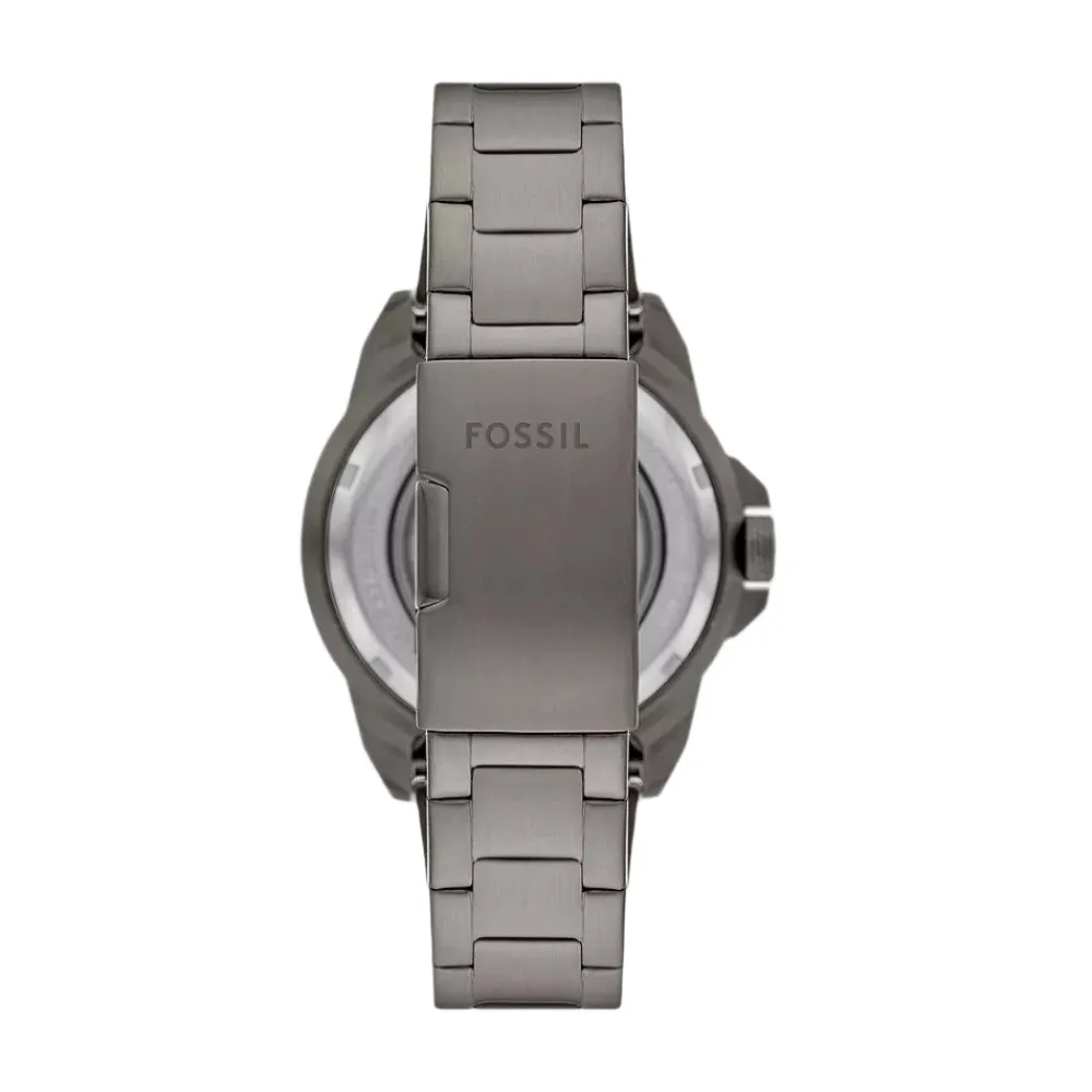 Fossil Bronson Smoke Grey Stainless Steel Mens Watch ME3218