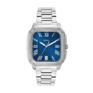 Fossil Crosby Three-Hand Blue Dial Stainless Steel Watch FS6121