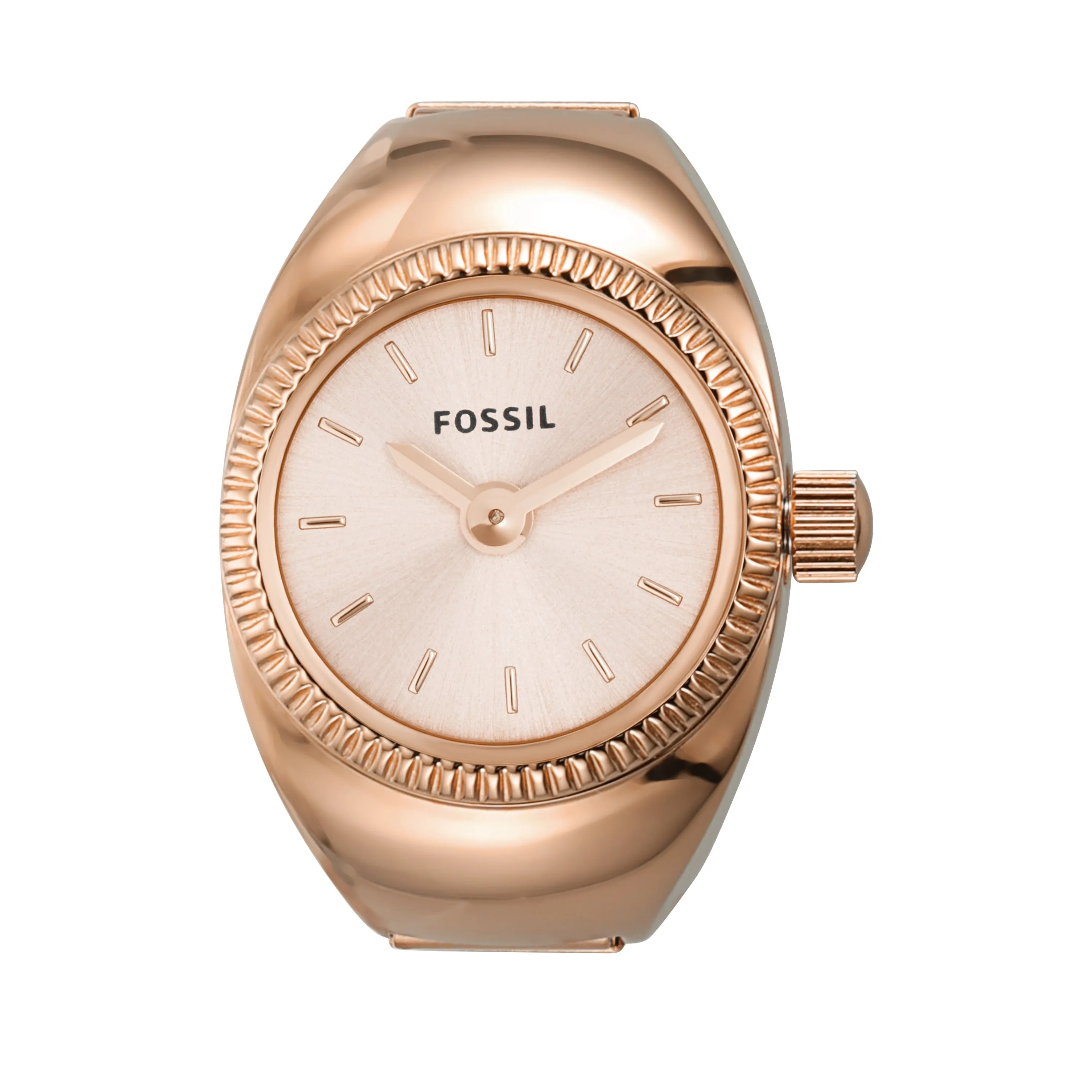 Fossil Elegance Ring Watch ES5247  Rose Gold Two-Hand Timepiece