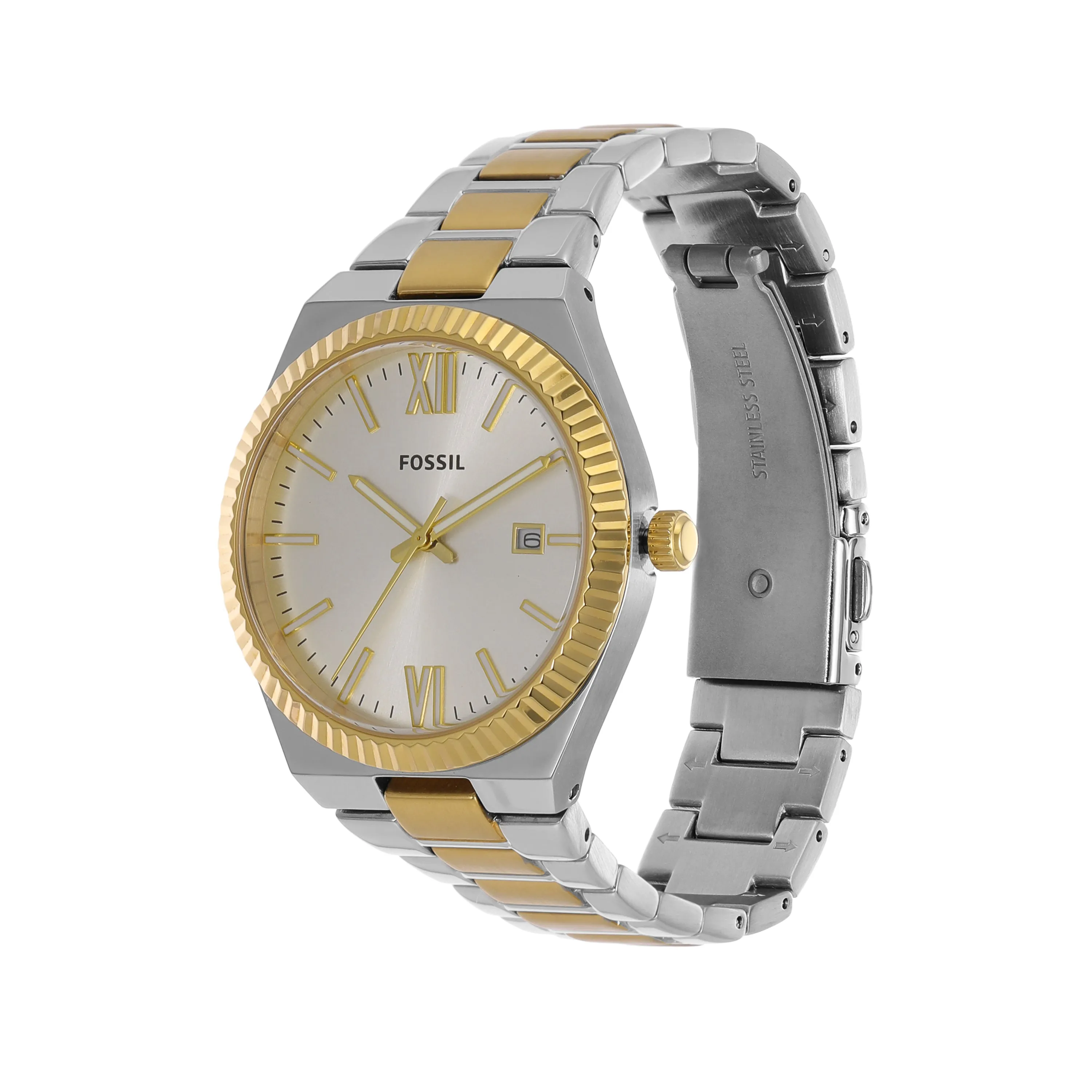Fossil Two-Tone Stainless Steel Fossil Scarlette Watch with Date Display