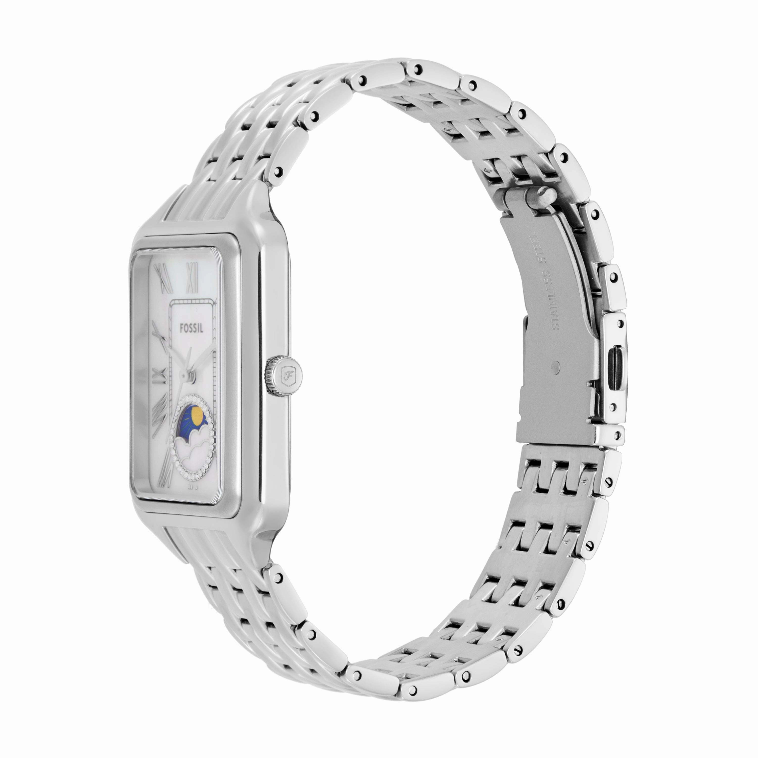 Fossil Raquel Sun Moon Multifunction Stainless Steel Watch ES5400