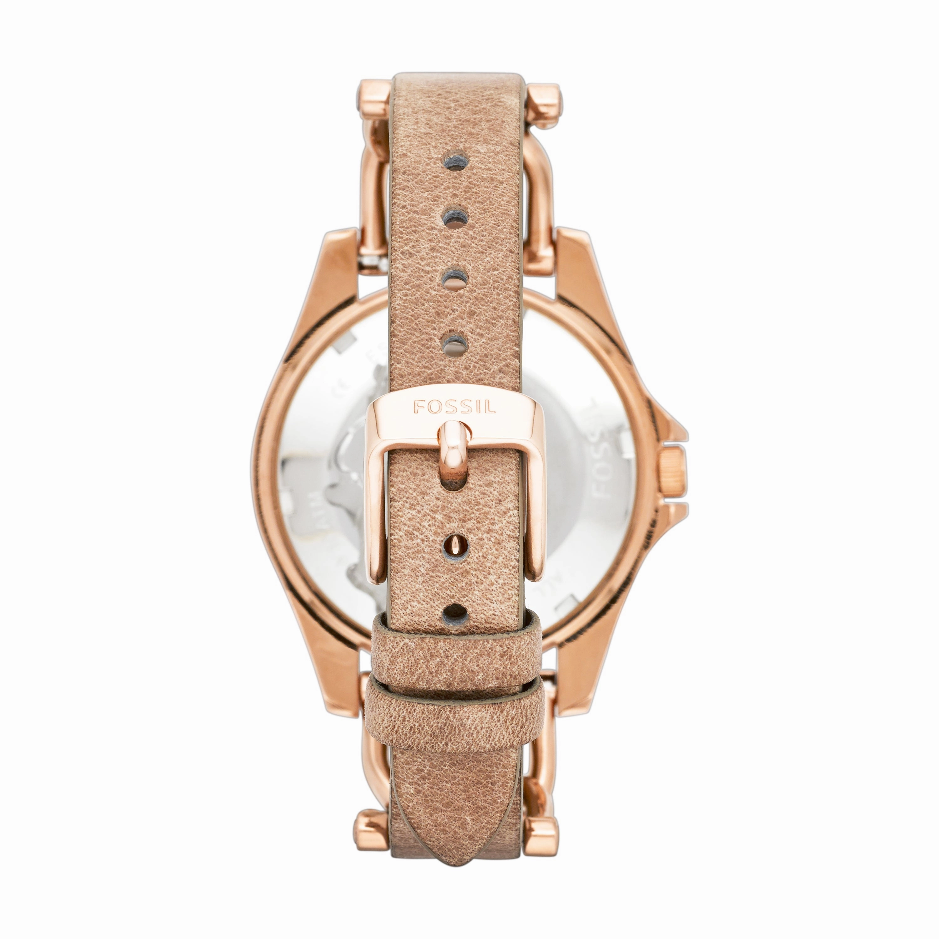 Fossil Riley Multi-Function Sand Dial Bone Leather Watch ES3466