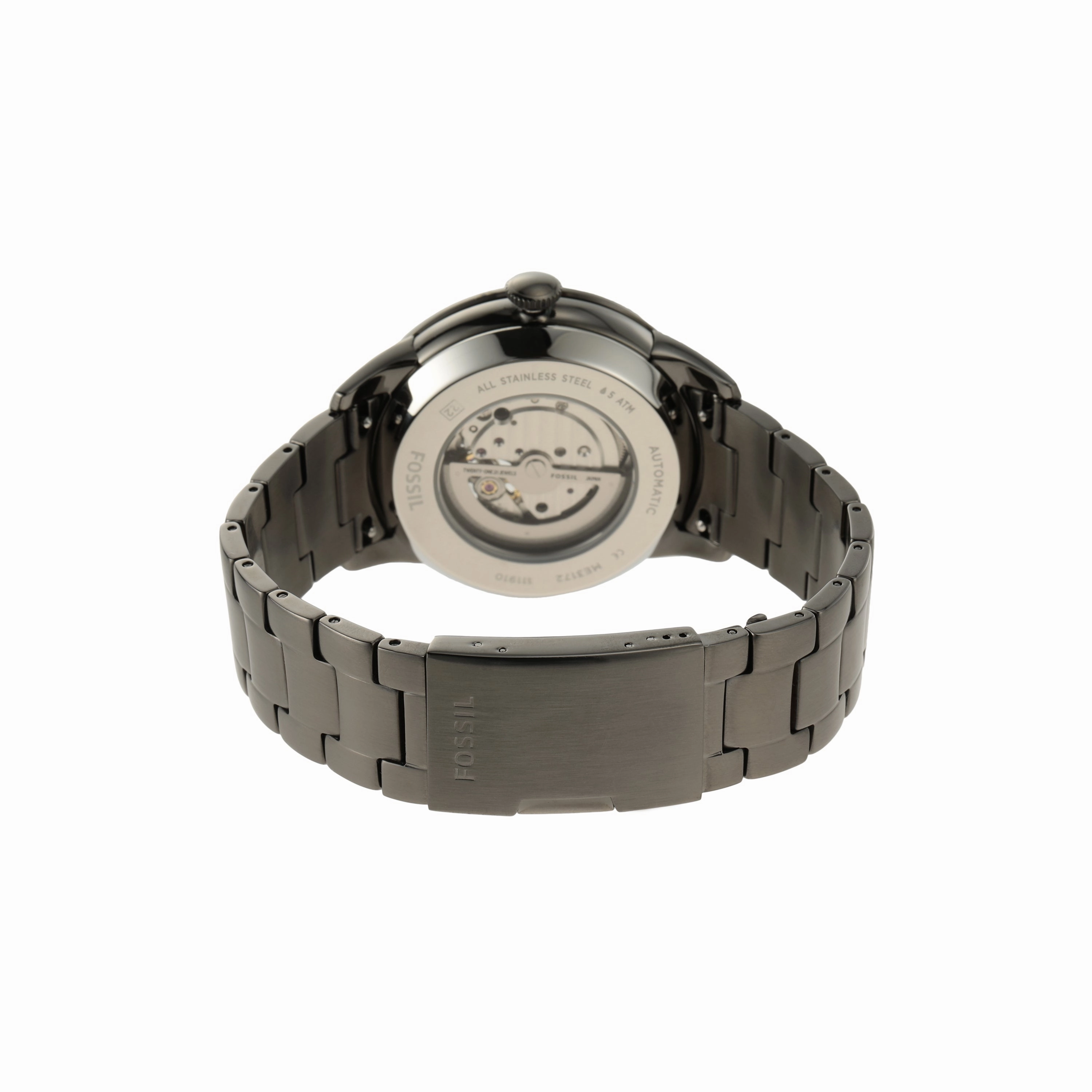 Fossil Townsman Mechanical Black Dial and Smoke Stainless Steel Band ME3172
