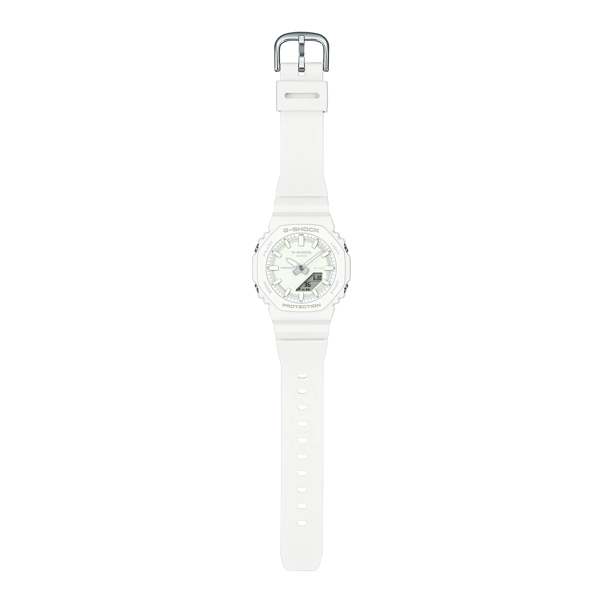 G-Shock All White CasiOak Ladies Watch GMAP2100-7A