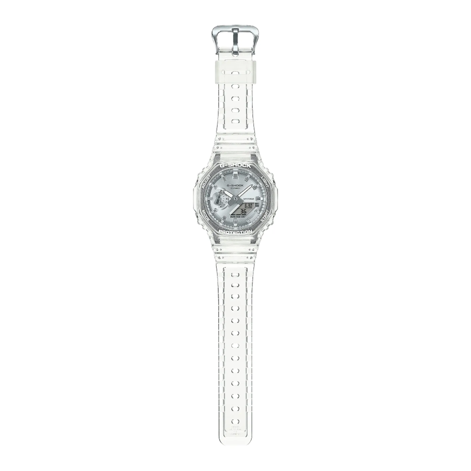 G-Shock Analog Digital Grey Dial Transparent Resin Band GA2100BM-7A8