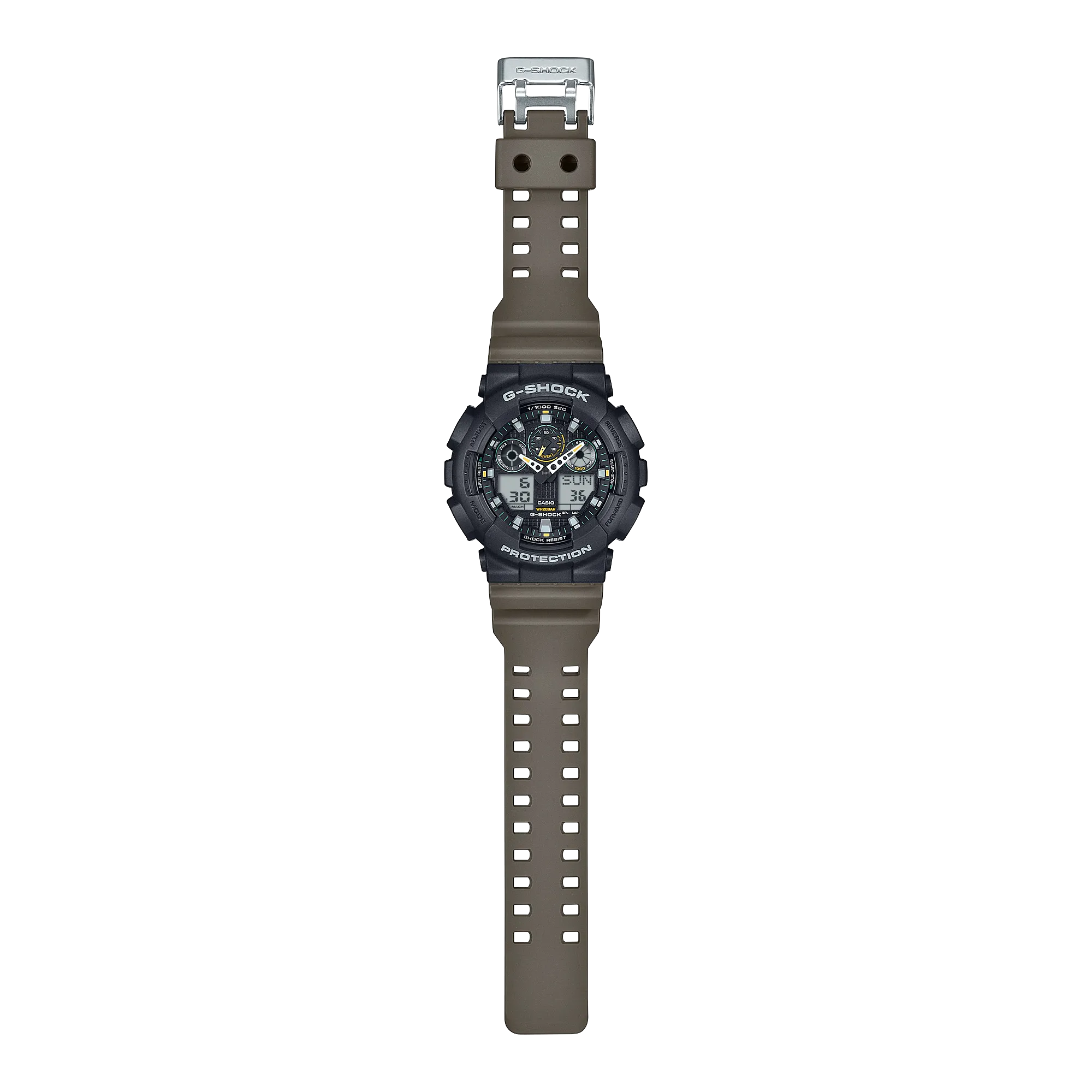 G-Shock Analog Digital Two-Tone Utility Colour Resin Band Watch GA100TU-1A3