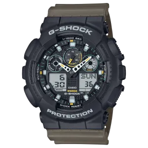 G-Shock Analog Digital Two-Tone Utility Colour Resin Band Watch GA100TU-1A3