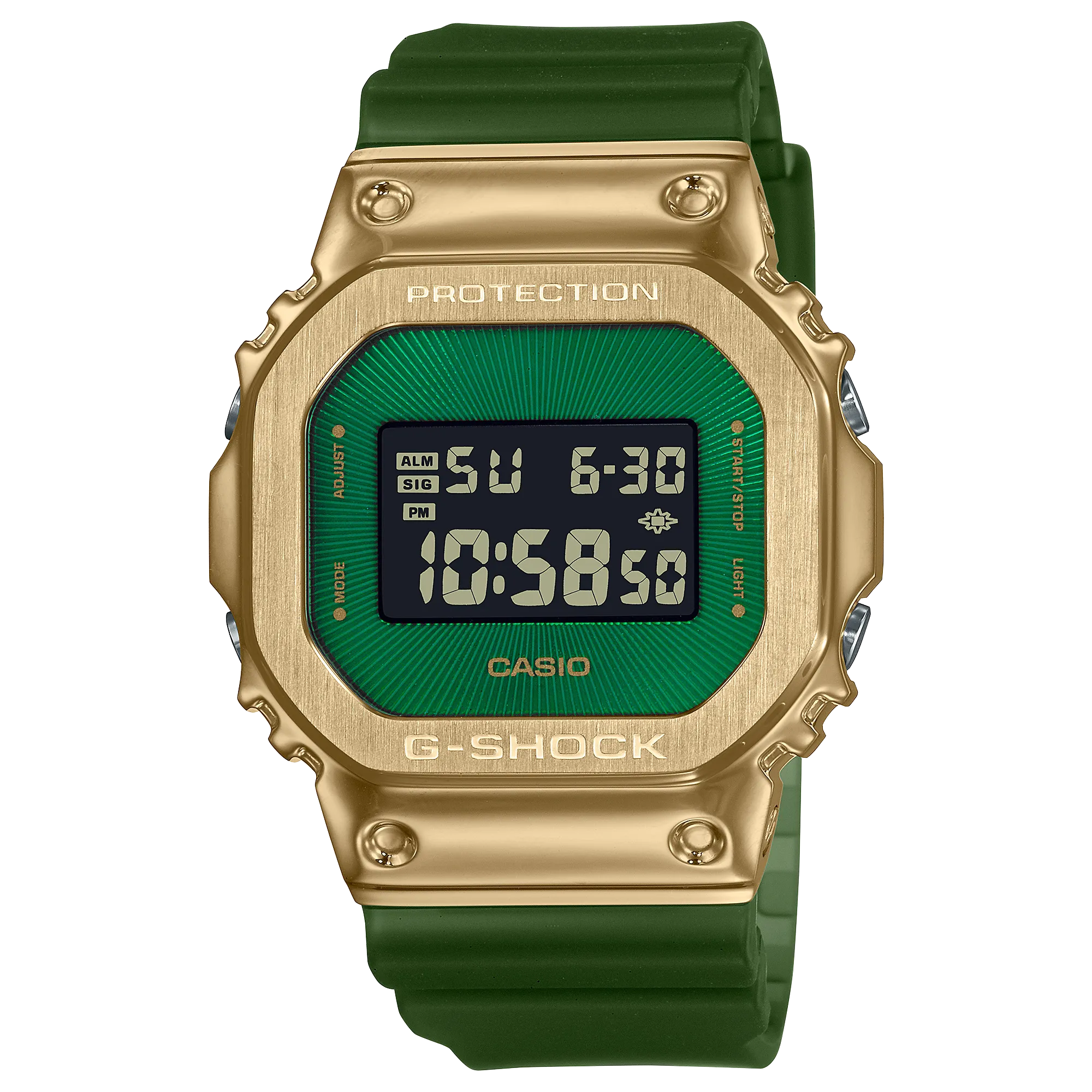 G-Shock Digital Green Resin Band Watch GM5600CL-3D