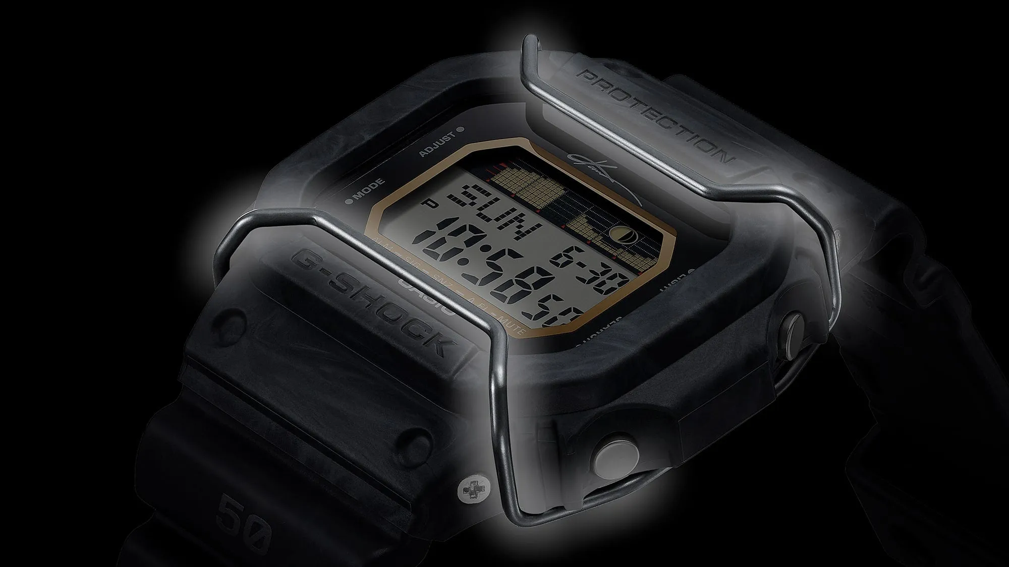 G-Shock G-Glide Grey Dial Black Resin Band Watch GLX5600KB-1D