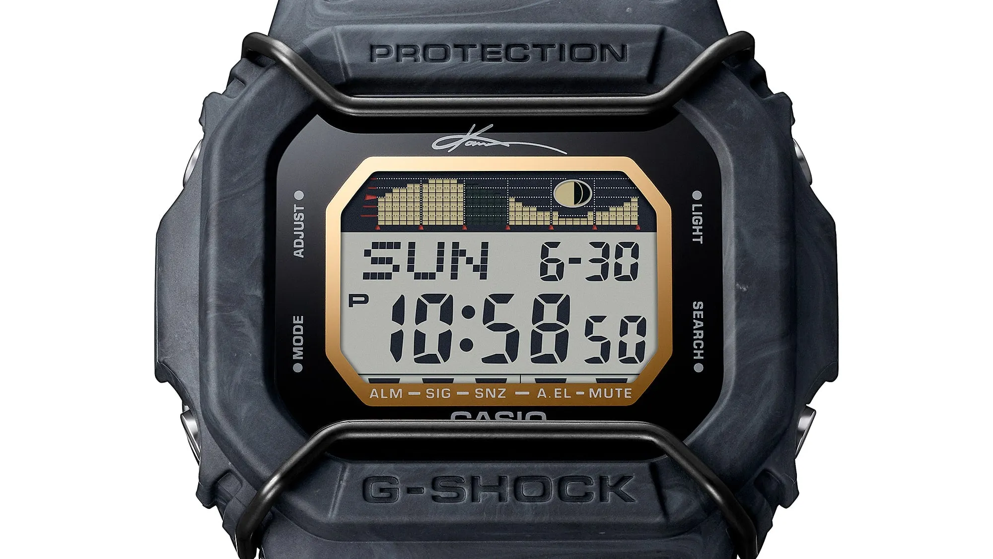 G-Shock G-Glide Grey Dial Black Resin Band Watch GLX5600KB-1D