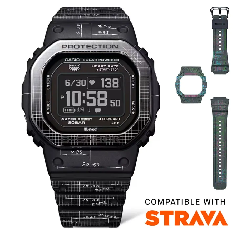G-Shock G-Squad Black Dial Black Resin Band Watch DWH5600EX-1D