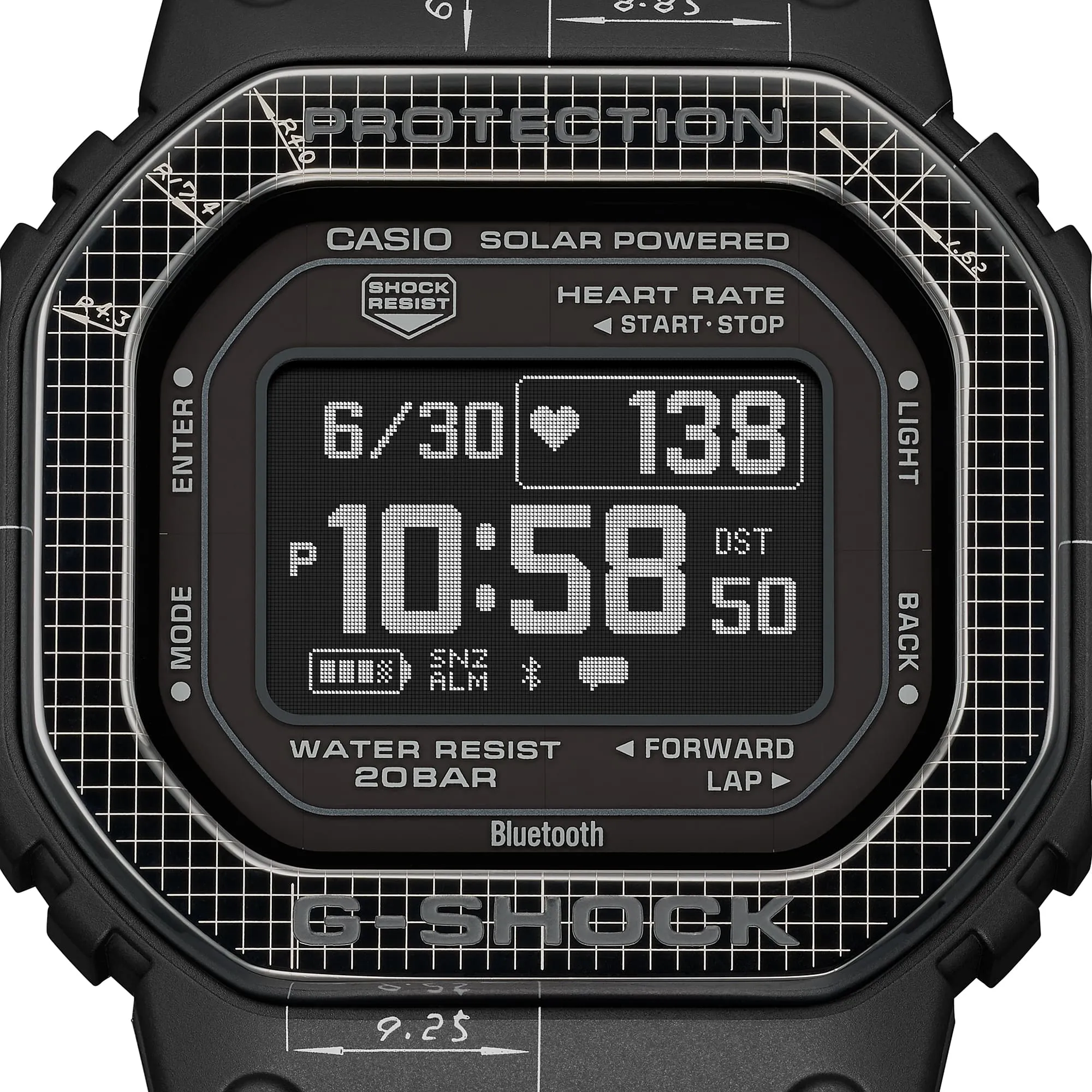 G-Shock G-Squad Black Dial Black Resin Band Watch DWH5600EX-1D