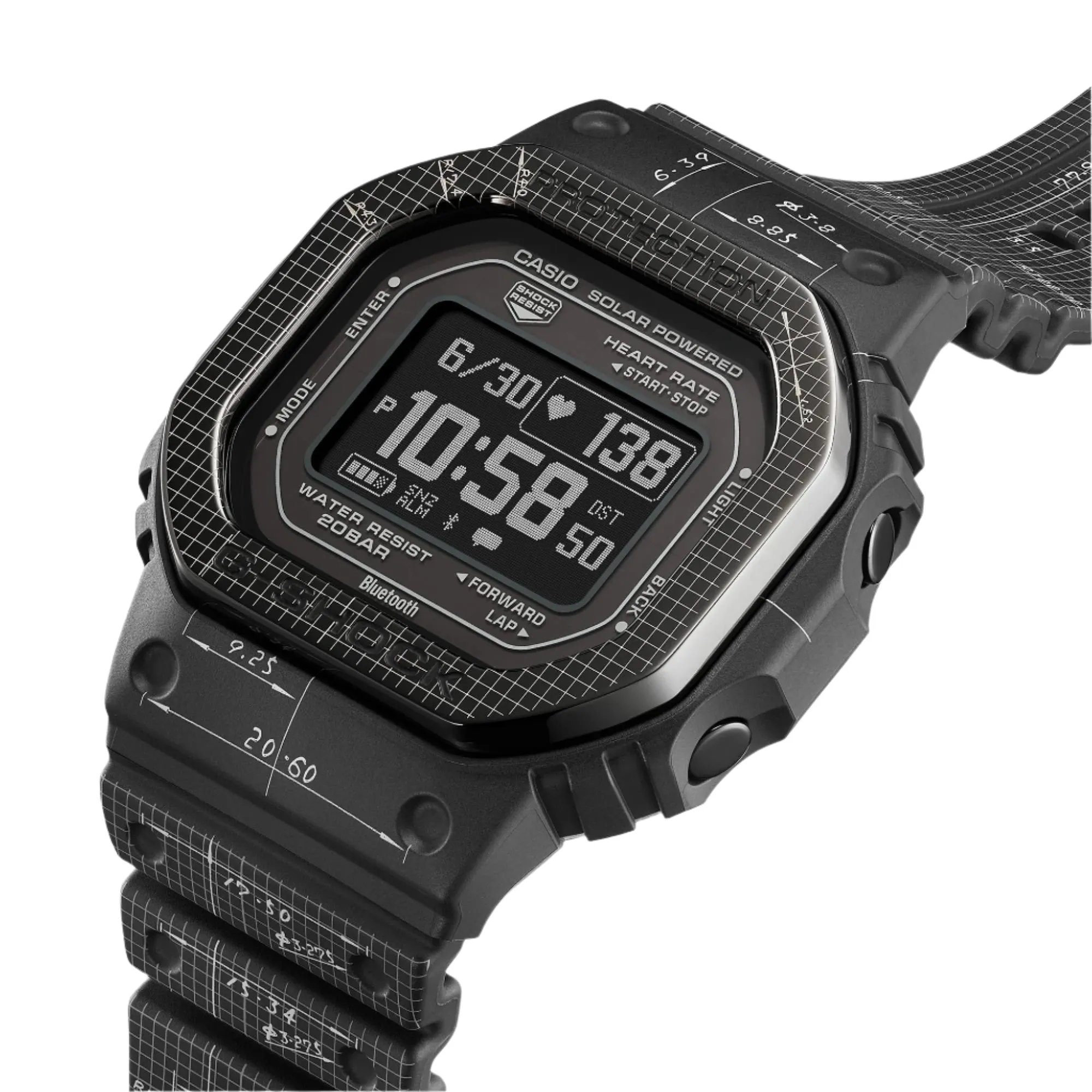 G-Shock G-Squad Black Dial Black Resin Band Watch DWH5600EX-1D