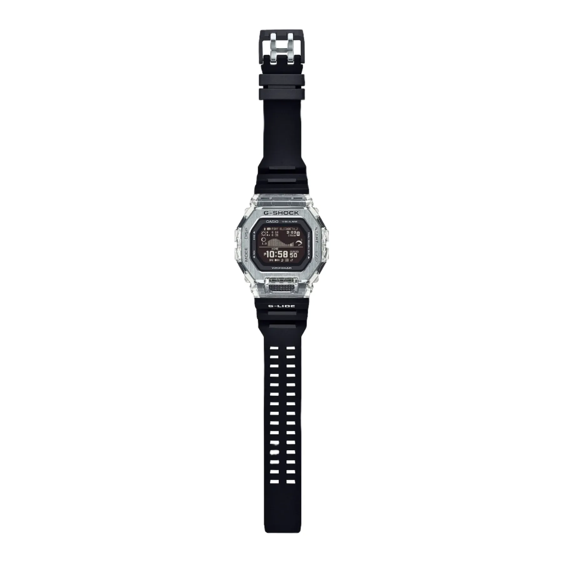 G-Shock GLIDE Gleaming Wave Black Dial Resin Band Watch GBX100S-1D