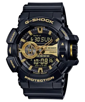 G-Shock Men's Rotary Switch Watch with Special Gold Accents GA400GB-1A9