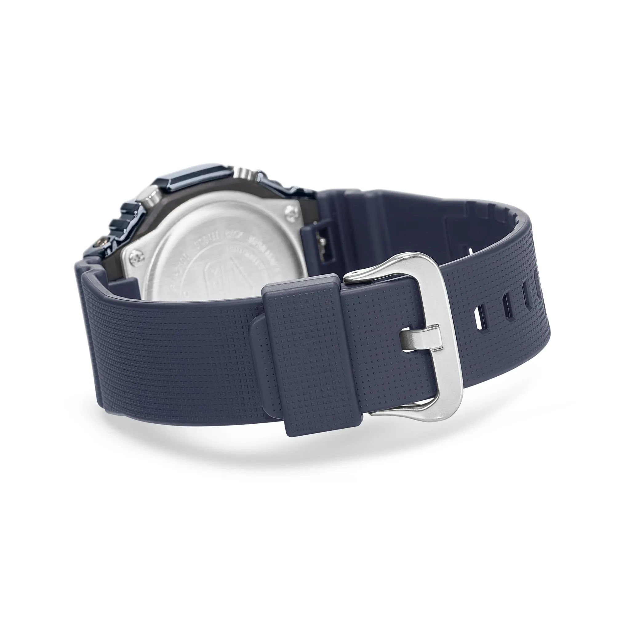 G-Shock Metallic Blue Stainless Steel Watch GM2100N-2A with Textured Wristband