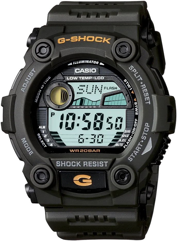 G7900-3D G-Shock Fishing Tide Graph Moon Data Watch