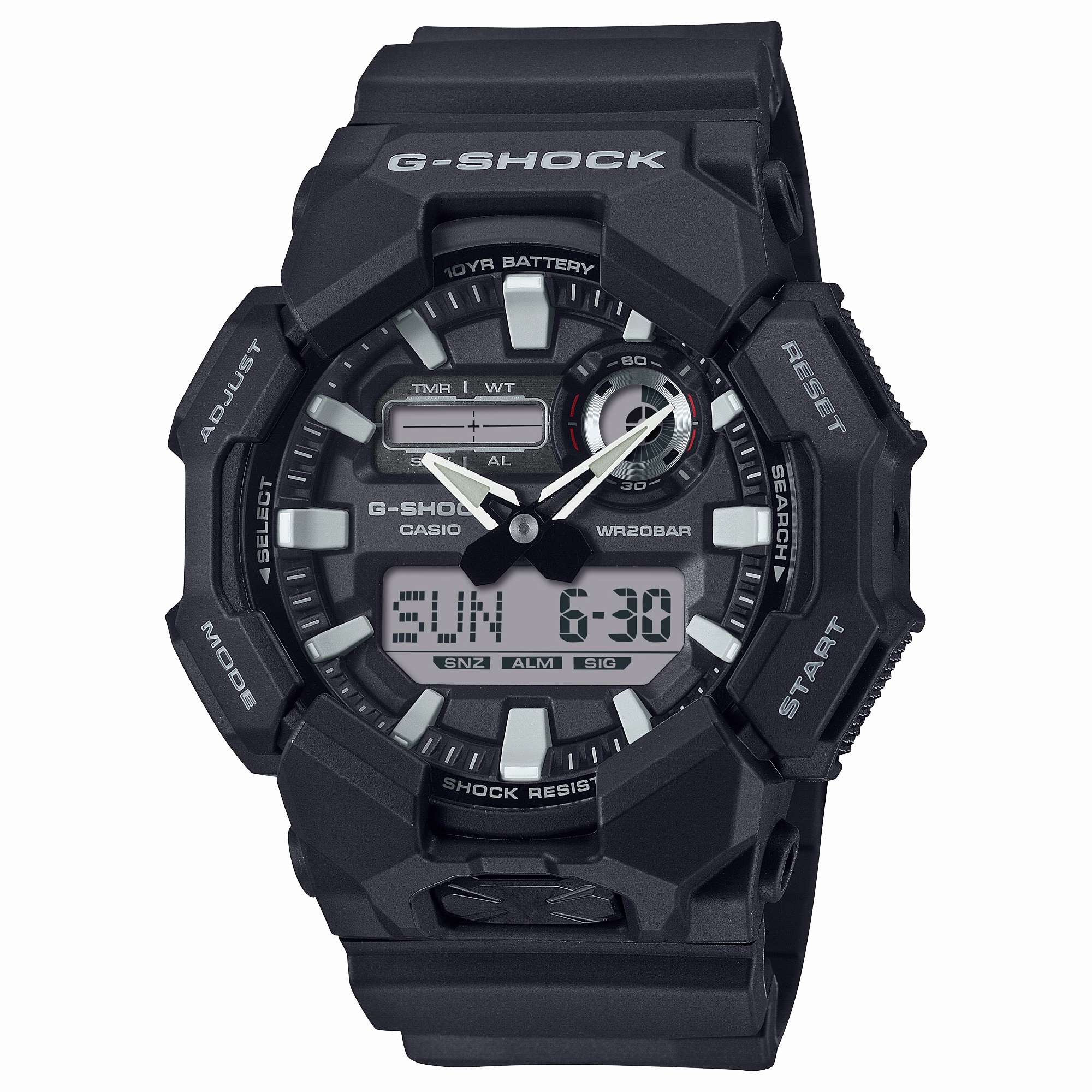 G-Shock Analog Digital Black Resin Band Watch GA010-1A