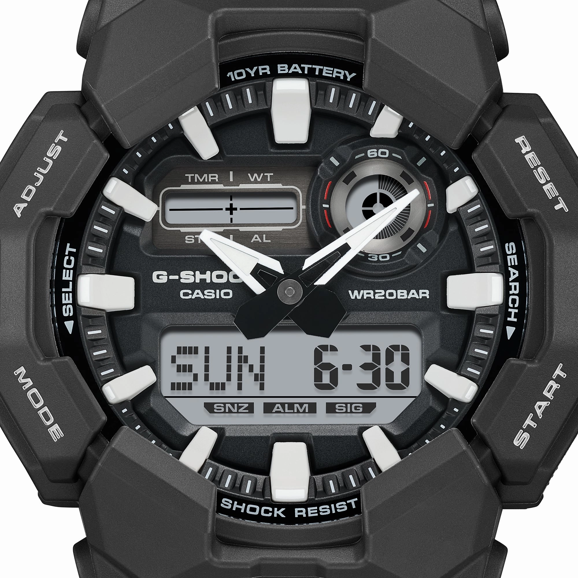 G-Shock Analog Digital Black Resin Band Watch GA010-1A