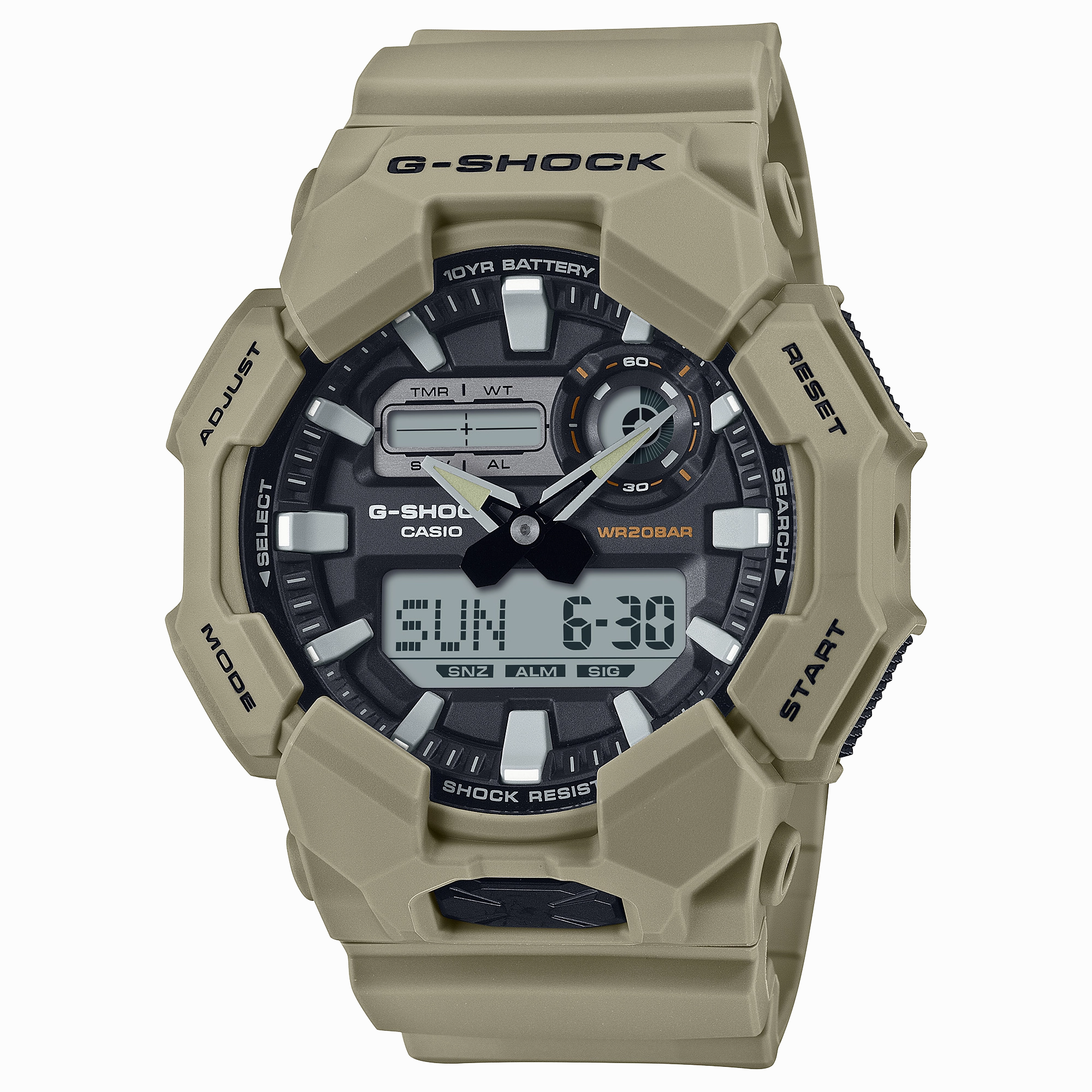 G-Shock Analog Digital Brown Resin Band Watch GA010-5A