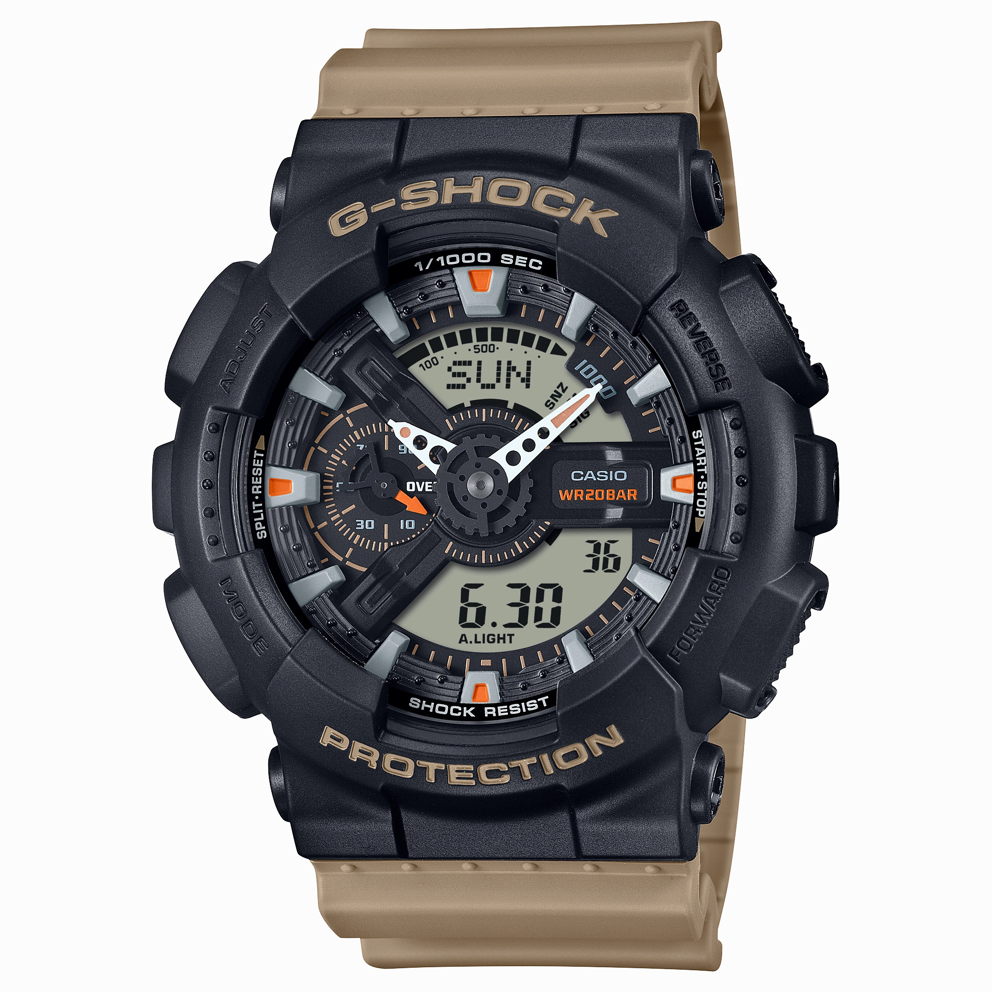 G-Shock Analog Digital Brown Resin Band Watch GA110TU-1A5
